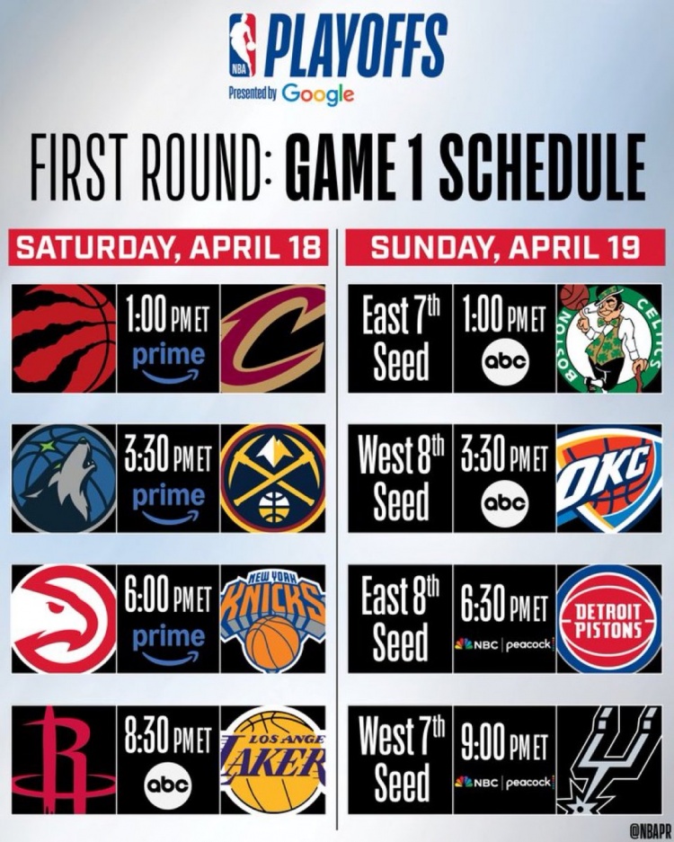 麻将在线玩-首轮G1赛程出炉：19日1点骑士首战 8点30火箭vs湖人 20日雷刺亮相